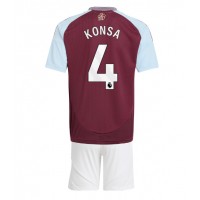 Aston Villa Ezri Konsa #4 Koti Peliasu Lasten 2024-25 Lyhythihainen (+ Lyhyet housut)